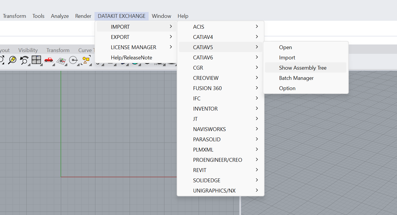 Exchange menu